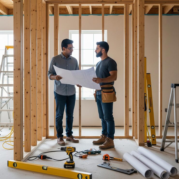 modern-renovation-scene-architect-discussing-blueprints-with-builder-wooden-studs-visible-wall_466984-337